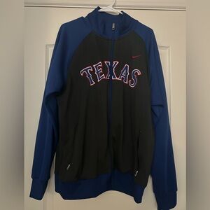 Nike Texas Rangers Blue and Black Jacket